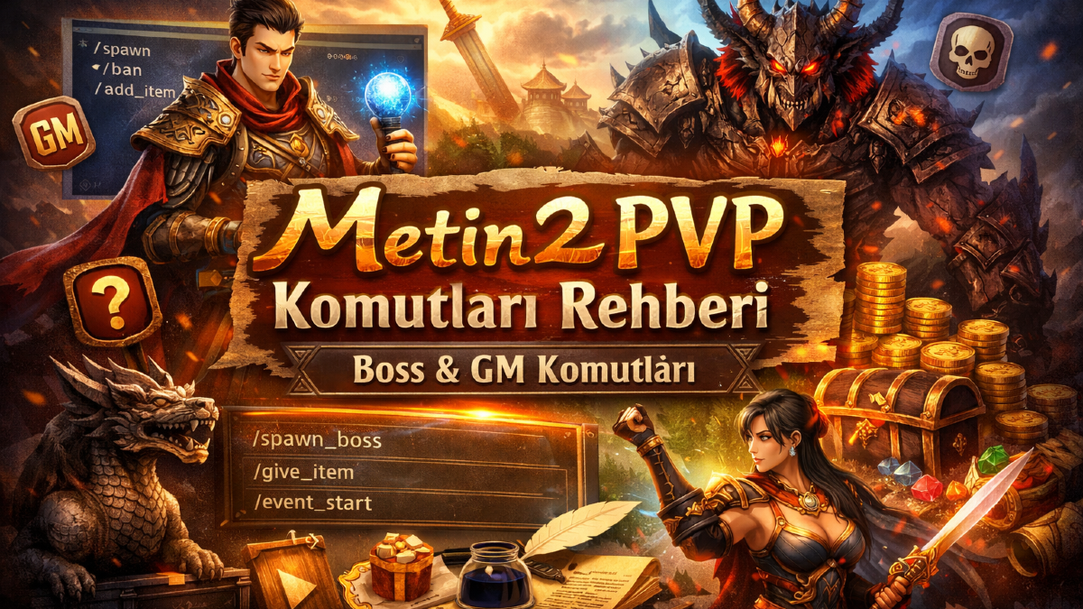 Metin2 PVP Server Komutları Rehberi: Boss Komutları ve GM Komutları (2026)