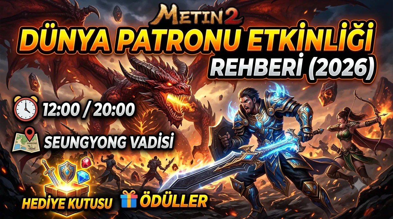Metin2 Dünya Patronu Etkinliği Rehberi (2026): Saatler, Harita ve Ödüller