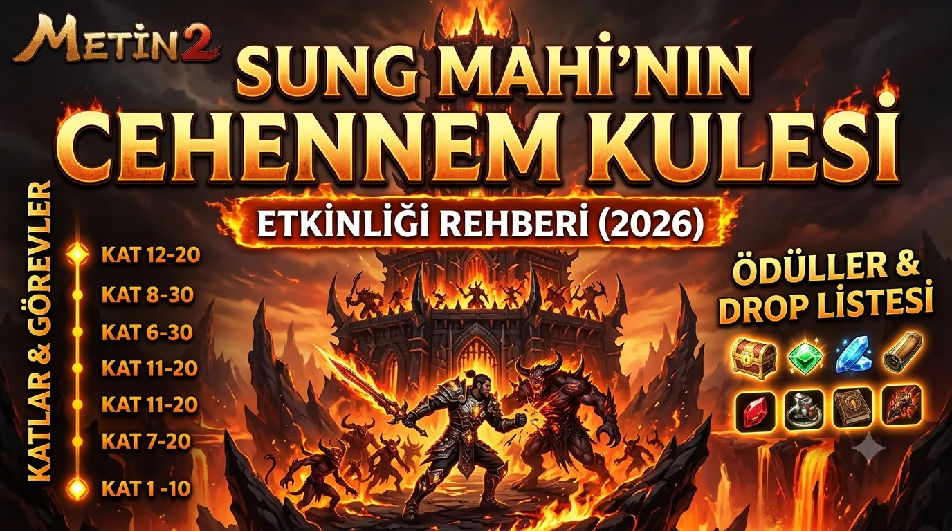 Metin2 Sung Mahi’nin Cehennem Kulesi Etkinliği Rehberi (2026): Katlar, Görevler ve Ödüller