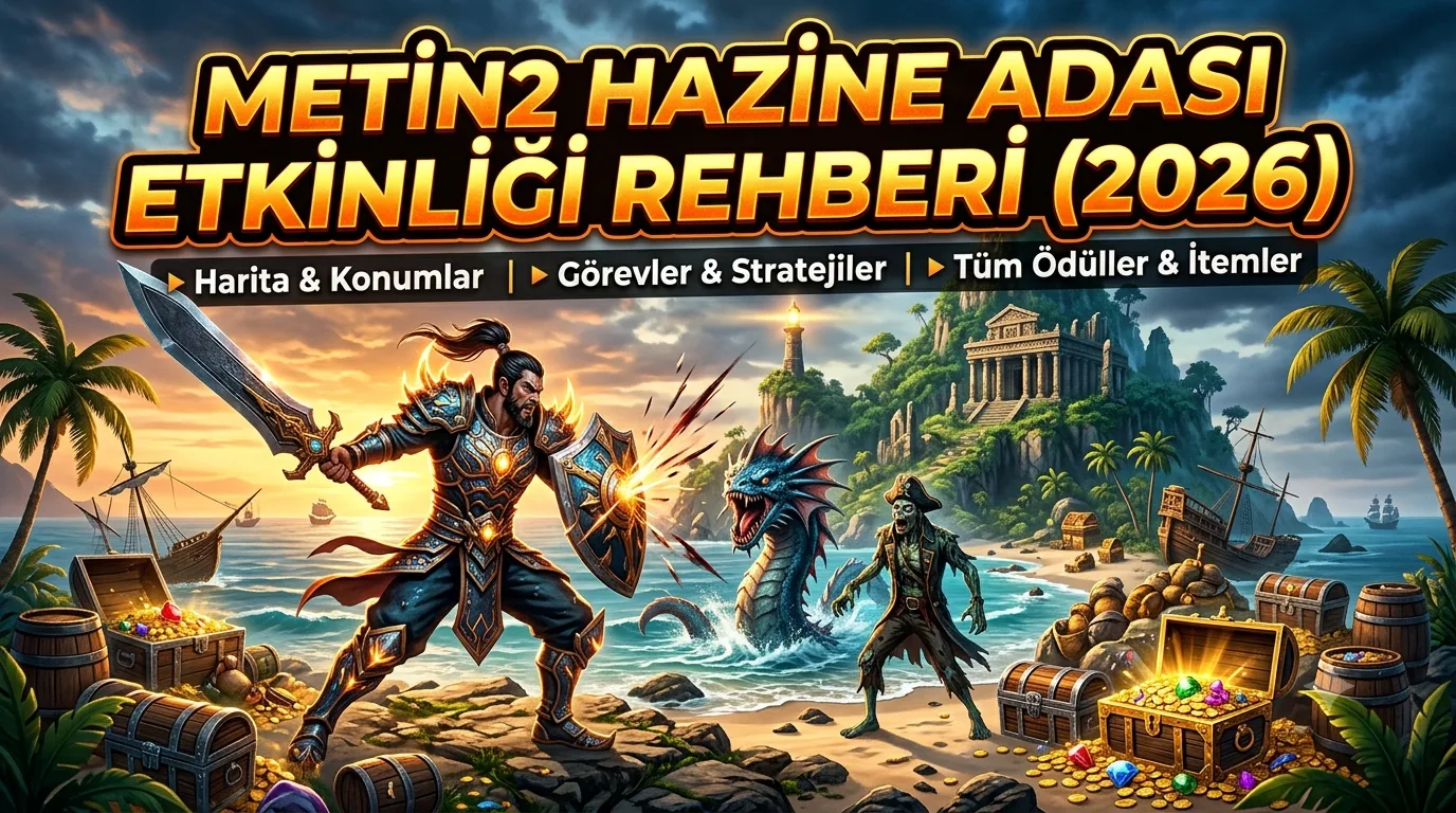 Metin2 Hazine Adası Etkinliği Rehberi (2026): Harita, Görevler ve Ödüller