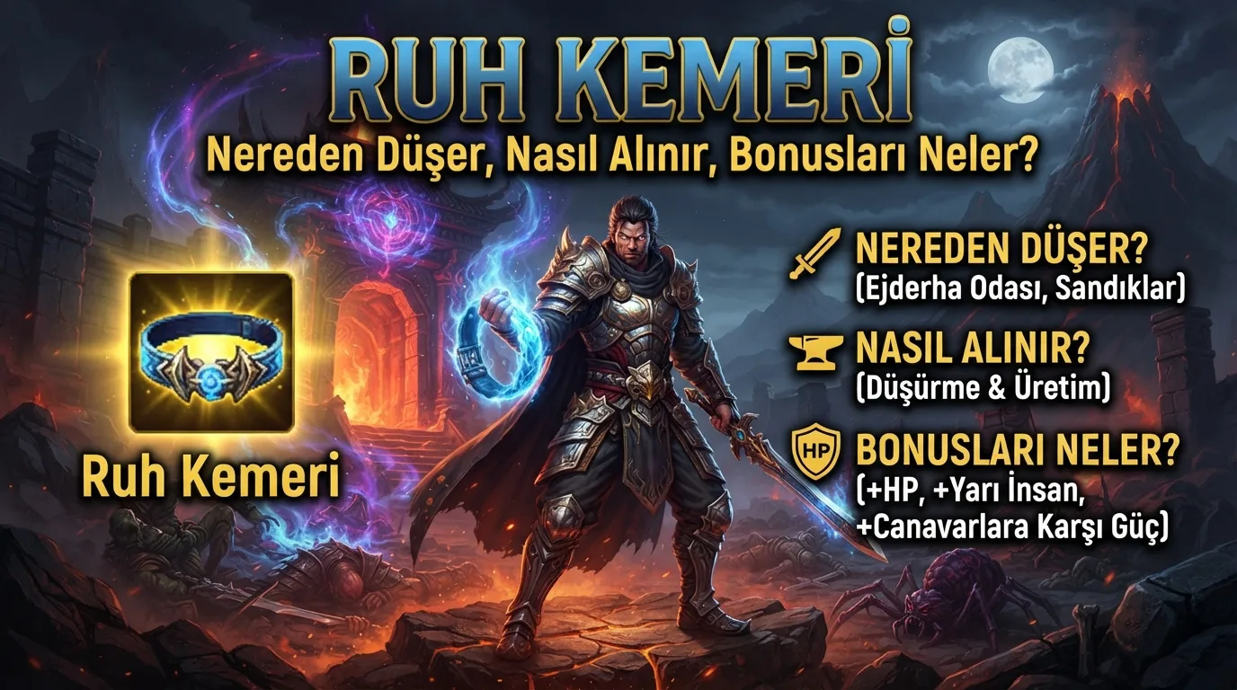Metin2 Ruh Kemeri Nereden Düşer, Nasıl Alınır, Bonusları Neler?