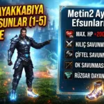 Metin2 Ayakkabıya Gelen Efsunlar (1-5) – Tam Liste
