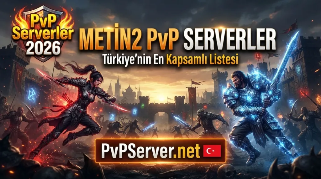 Metin2 PvP Serverler 2026 — Türkiye’nin En Kapsamlı Metin2 PvP Server Listesi: PvPServer.net
