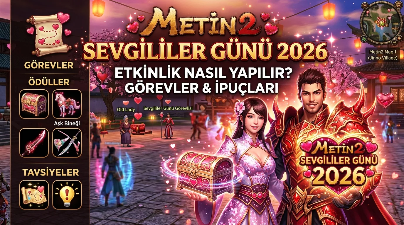 Metin2 Sevgililer Günü 2026: Etkinlik Nasıl Yapılır? Görevler ve İpuçları
