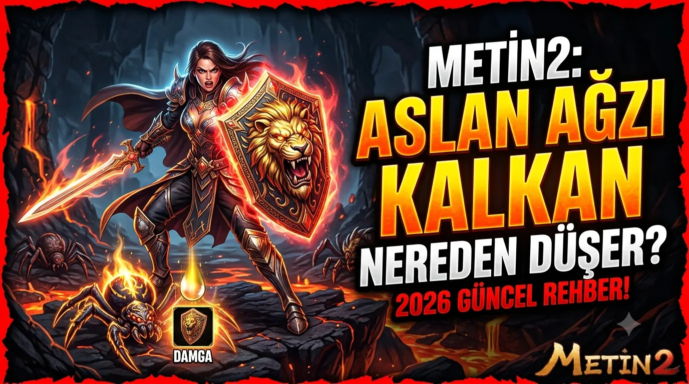 Metin2 Aslan Ağzı Kalkan Nereden Düşer? (2026 Güncel) Rehber