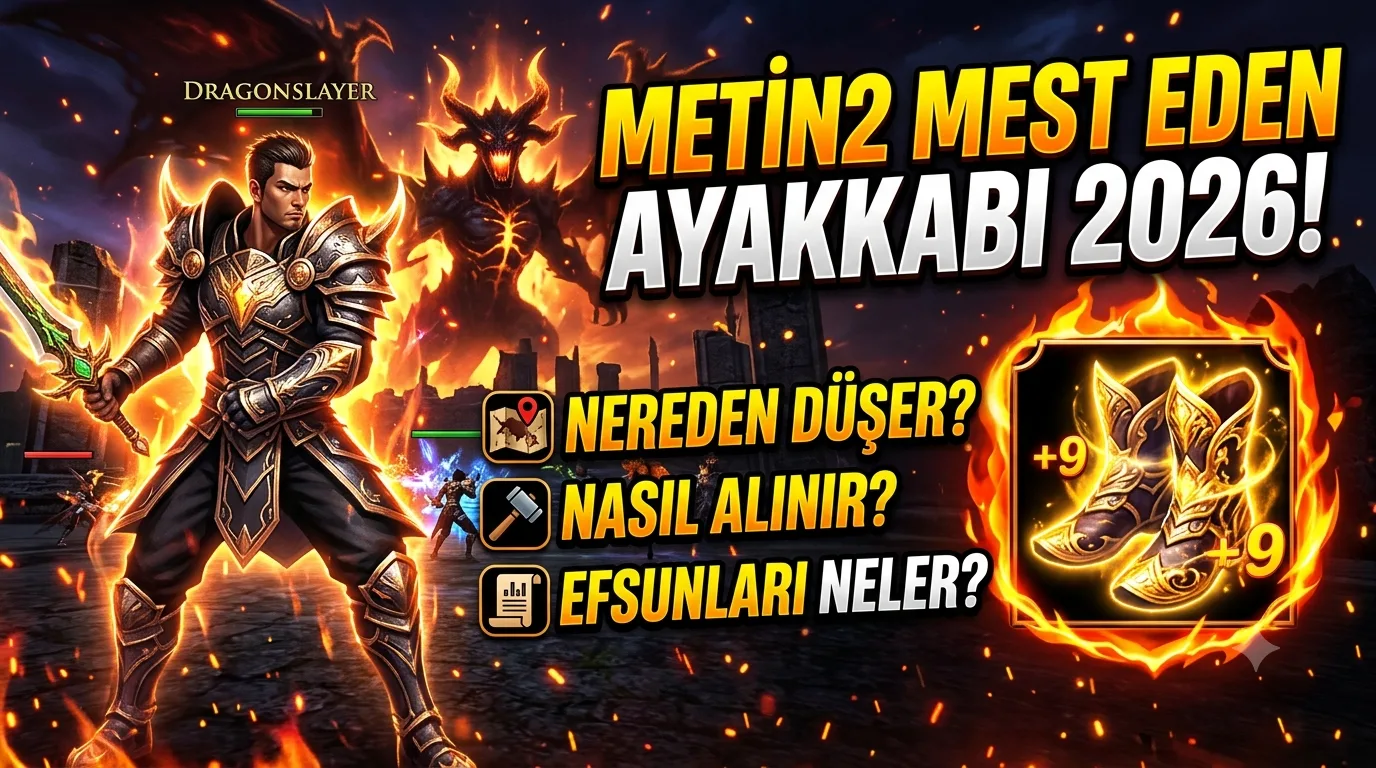 Metin2 Mest Eden Ayakkabı 2026: Nereden Düşer, Nasıl Alınır, Efsunları Neler?