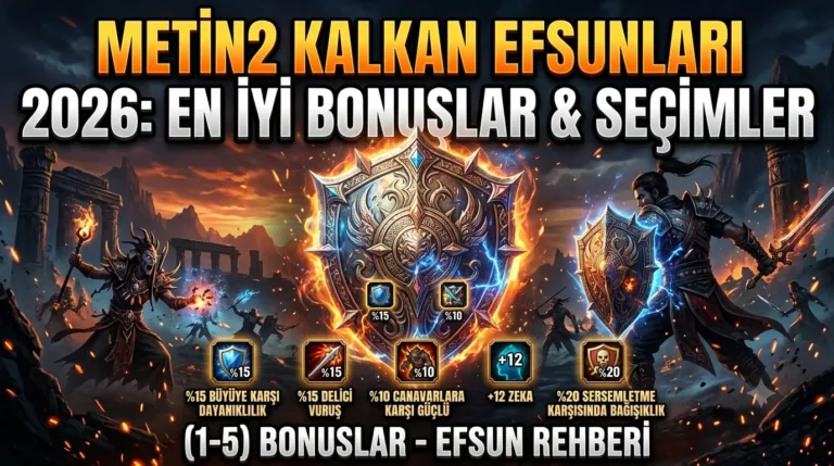 Metin2 Kalkanlara Gelebilecek Efsunlar 2026: (1–5) Bonuslar ve En İyi Seçimler