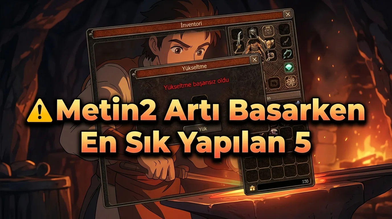 Metin2 Artı Basma En Sık Yapılan 5 Kritik Hata Nelerdir?